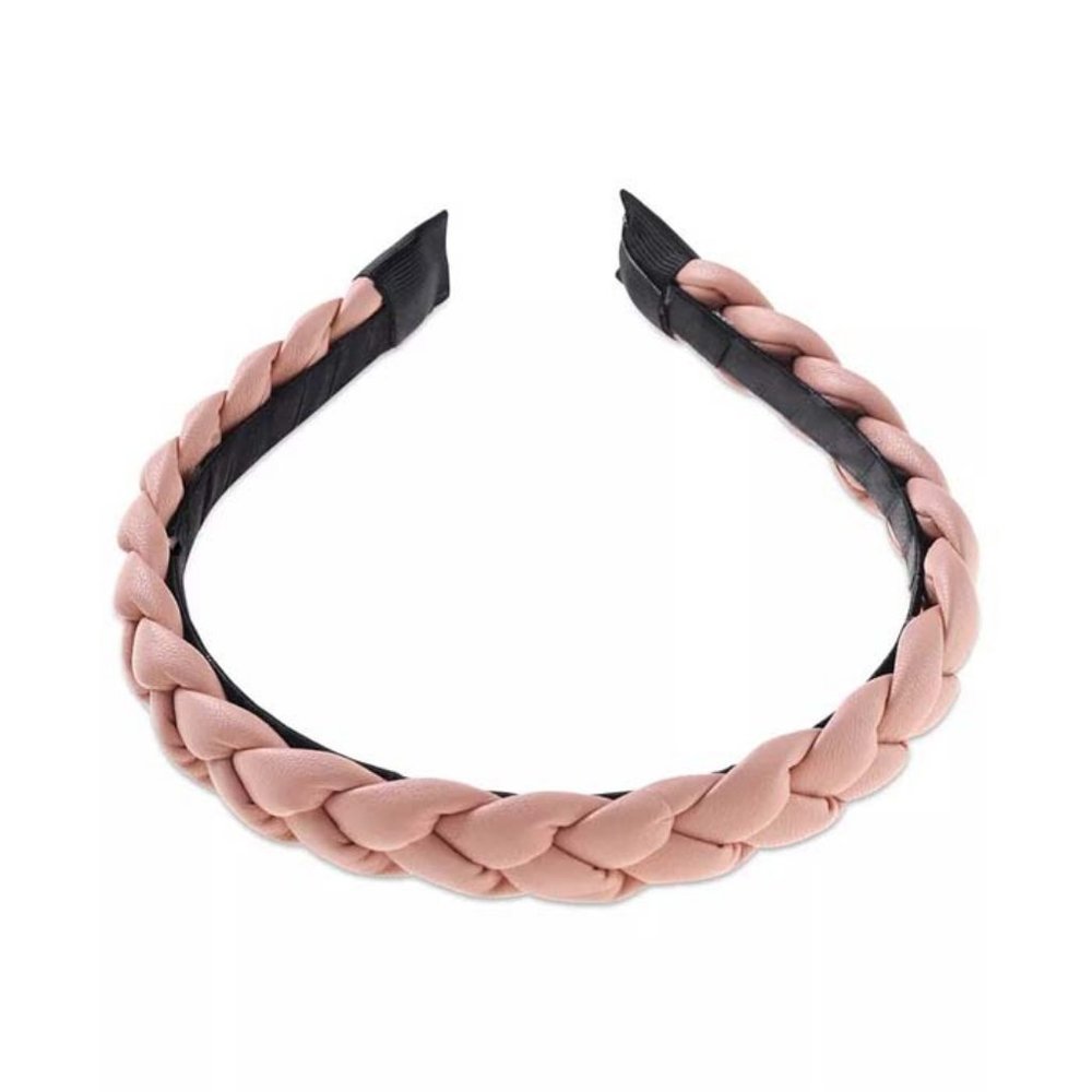 New INC Tan Leather Braid Headband